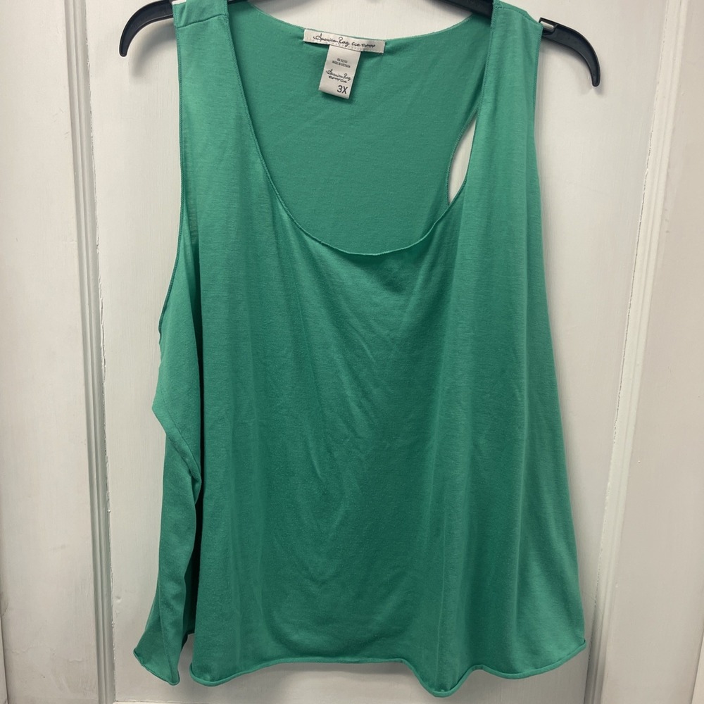 American Rag Cie Womens Green Tank Top Size 3X
